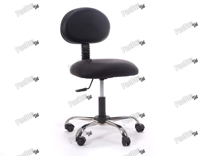 Amortisörlü Çalışma Sandalyesi Siyah - Kromajlı Ayak (3)